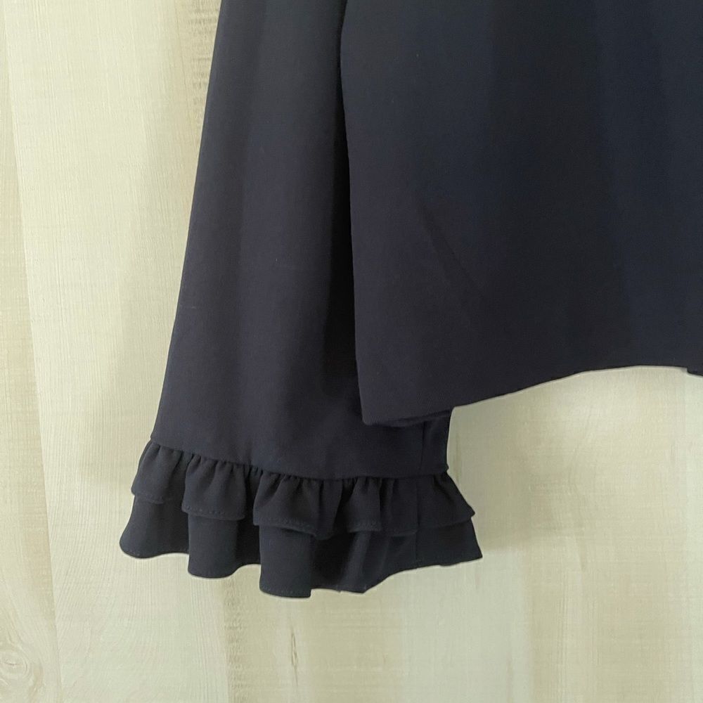 NWT Julie Brown NYC navy blazer jacket with ruffle at wrist, size XL - Picture 11 of 14